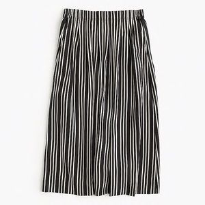 J. Crew black and white stripe midi skirt